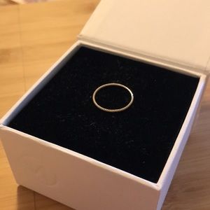 Mejuri Solid Yellow Gold Twist Ring size 8